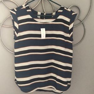 NWT Ann Taylor stripped blouse, size S.